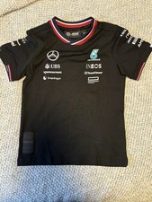 NEW Mercedes AMG Petronas F1 2024 Team Kit T-Shirt Youth Size 116 CM Formula 1