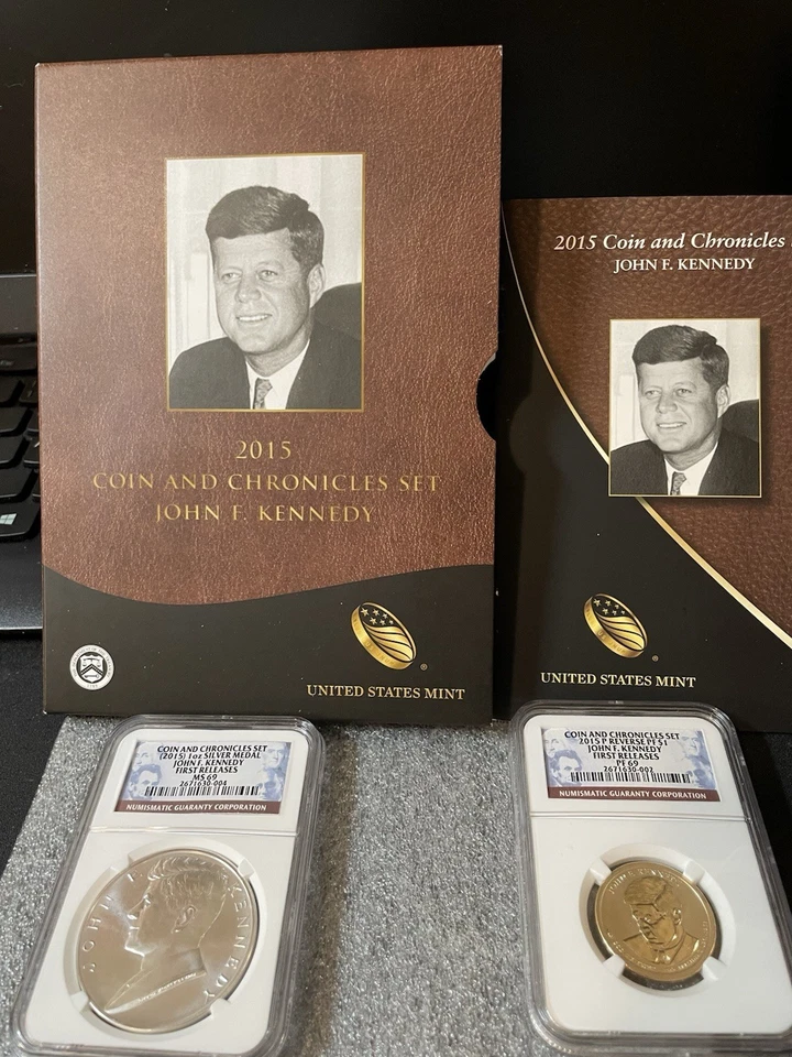 2015 P John F Kennedy Coin and Chronicles Set NGC MS69 & PF69 First Strike - Image 2 of 4