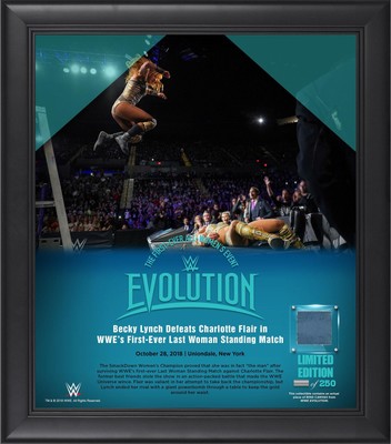 Becky Lynch WWE Framed 15x17 2018 Evolution Collage w/MU Canvas - LE 250