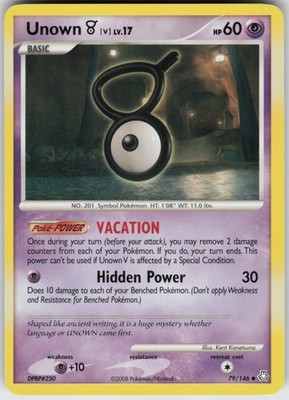 Pokemon TCG Unown (V) 79/146 Legends Awakened Uncommon card Normal
