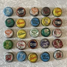 HUGE Lot Of 25 Vintage Soda Pop Bottle Cap Top Lid Caps Hires Coke 7up