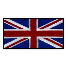 UK FLAG IRON ON PATCH 3" Embroidered Applique United Kingdon England English