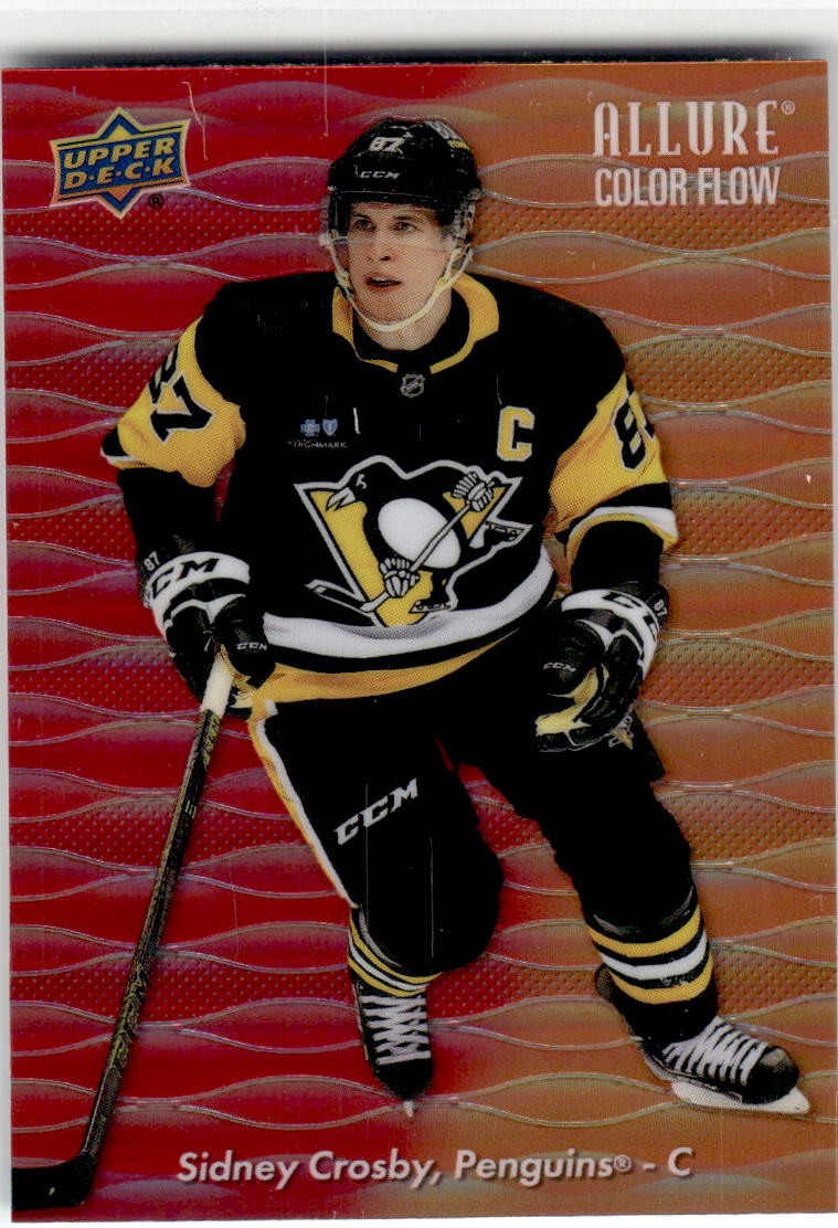 2023-24 Upper Deck Allure #CF-18 Sidney Crosby Color Flow Red-Orange
