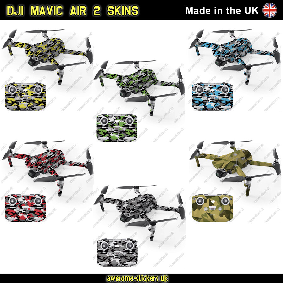 For DJI Mavic Air skins Wrap sticker premium vinyl decal 001-006  camouflage