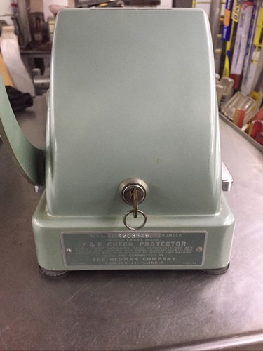 Vintage Hedman Company F&E Series Excel Model Check Protector Writer printer cas - Picture 7 of 10