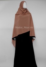 XL Premium Chiffon Hijab Wrap Shayla Scarf Shawl Muslim Headcover Apricot