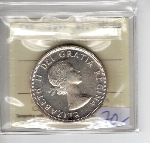 1953 Canada $1 Queen Elizabeth II Silver Coin ICCS Grade MS-64 SF
