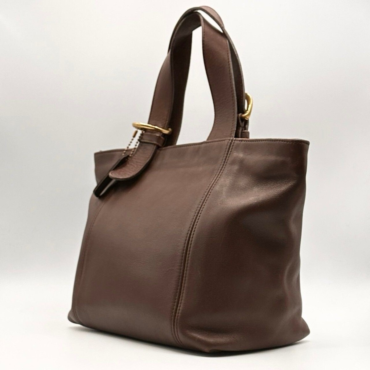 Old COACH Vintage Hand Bag #4133 Brown Vintage Rare with Bag