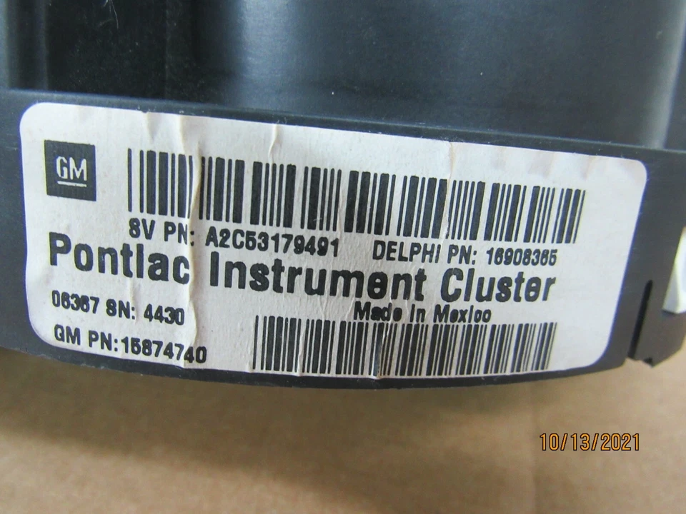 Pontiac G6 2005 2006 2007 2008 velocímetro calibre clúster 15874740 OEM Foto 4 de 4