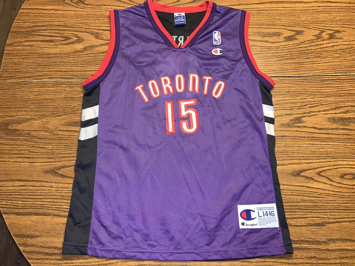 Vintage Champion NBA Vince Carter Toronto Raptors Jersey Youth Large 14-16