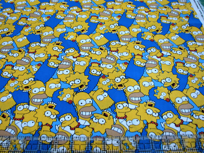 2.4 Yards Quilt Cotton Fabric - Springs Creative Simpsons Portraits Packed