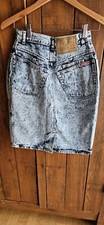 Authentic 80's Jordache GREEN Label Acid Washed Denim Jean Skirt, . SZ 6/8 Y2K
