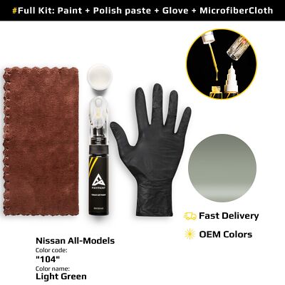 Touch up Paint for Nissan All Models Code: 104 Light Green