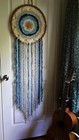 Huge 150cm dream catcher Wall hanging Large teal blue sandy beachy bedroom decor