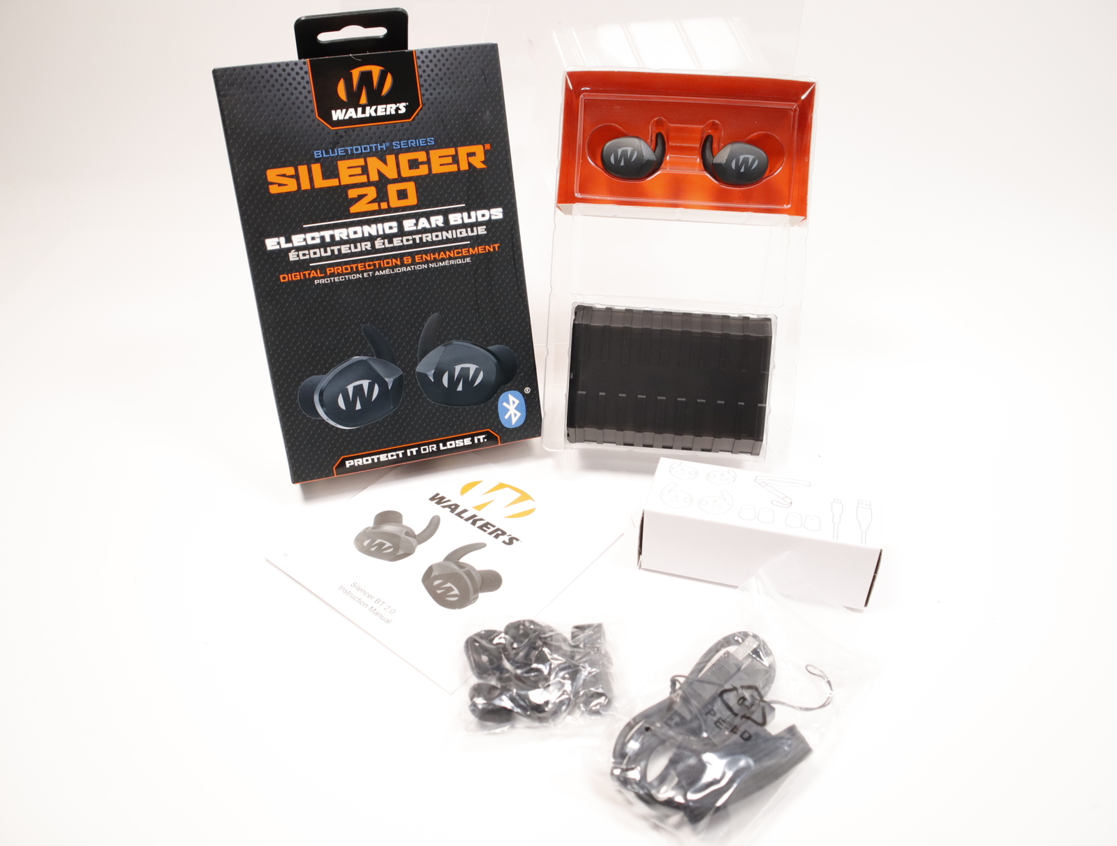 Walker's Silencer 2.0 GWPSLCRBT Wireless Bluetooth InEar Buds Black