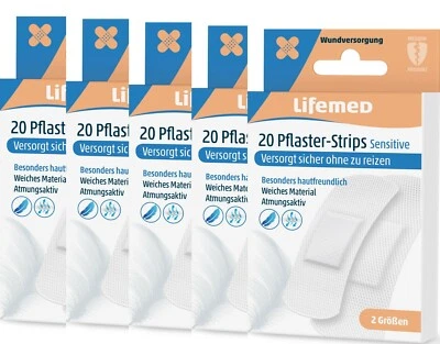 FIGO 100 Stück Wundpflaster Pflaster Finger Verband sensitiv hautfreundlich Latexfrei