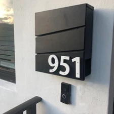 4 inch Bold house numbers letters; color choices