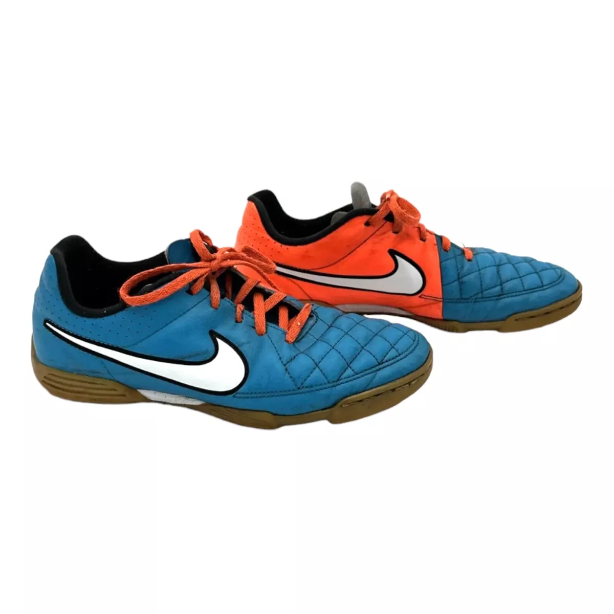 Surichinmoi verbo Entrada Nike Tiempo Rio II Youth Size 5Y 631526-418 Indoor Soccer Shoes Blue Orange  | eBay