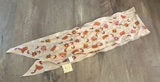 RARE VINTAGE NWT 1980s Oscar de la Renta 100 Silk Floral Scarf