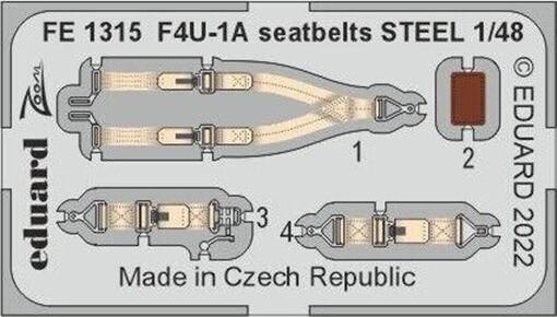 Eduard Zoom FotoäTzteile F4U-1A Seatbelts Steel For Hobby Boss Kit 1:48 FE1315-image