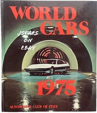 1975 WORLD CAR CATALOGUE AUTOMOBILE CLUB OF ITALY BOOK with ELECTRIC VEHICLES