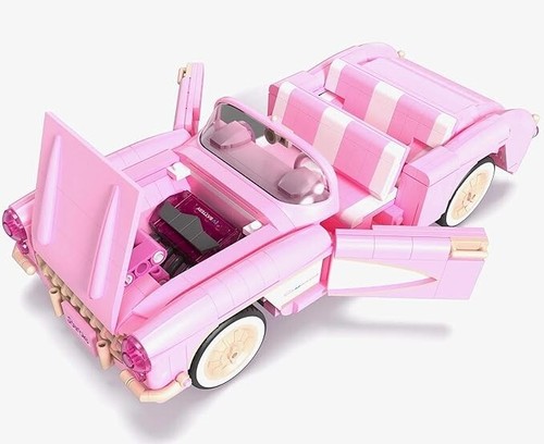 MATTEL MEGA SHOWCASE BARBIE THE MOVIE '56 CORVETTE STINGRAY BUILDING KIT - NRFB - Picture 3 of 8