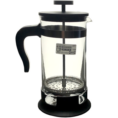 IKEA UPPHETTA Teezubereiter aus Glas Kaffee Edelstahl für Tee Geschenk Küche 1L