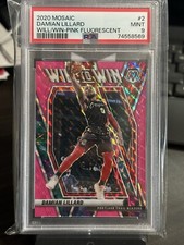 Damian Lillard 2020-21 Mosaic PINK FLUORESCENT Prizm Will to Win SSP 03/10