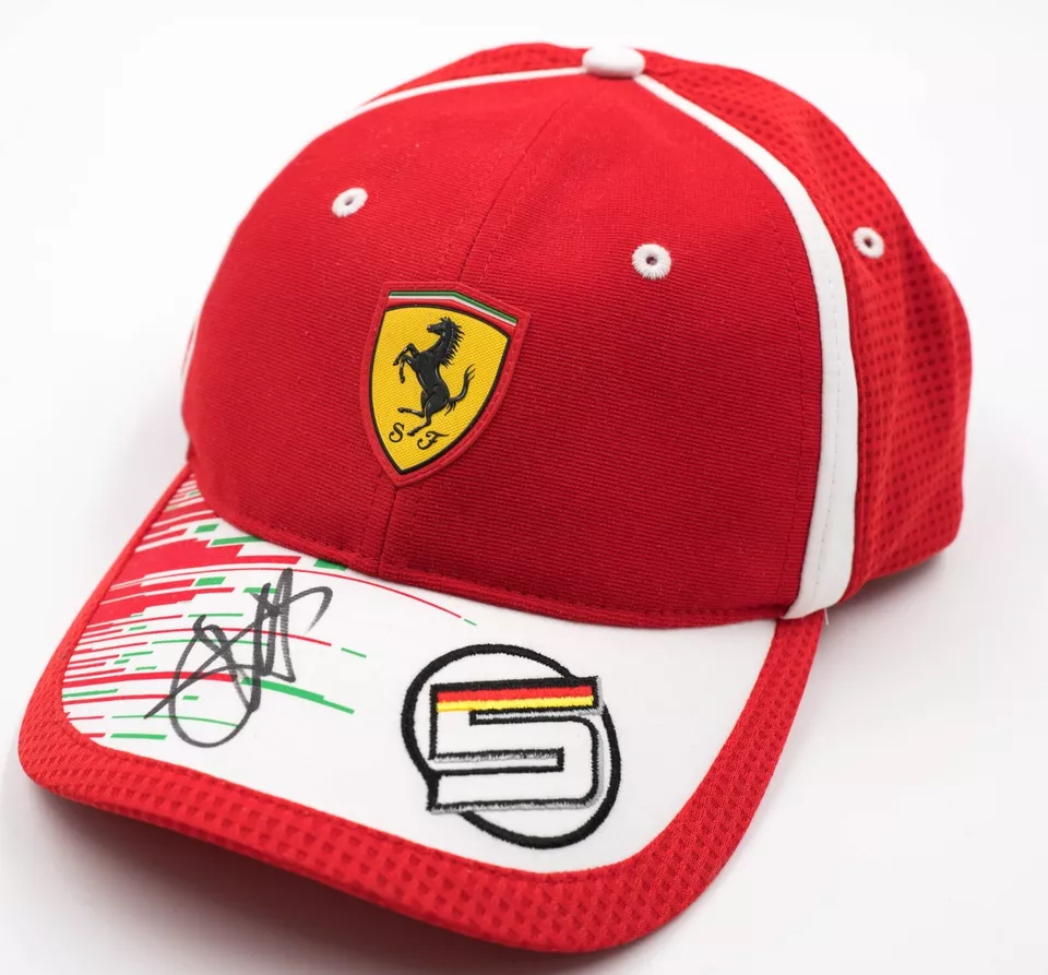 Sebastian Vettel Signed Autographed Ferrari Formula 1 Cap/Hat COA - Image 2 of 4