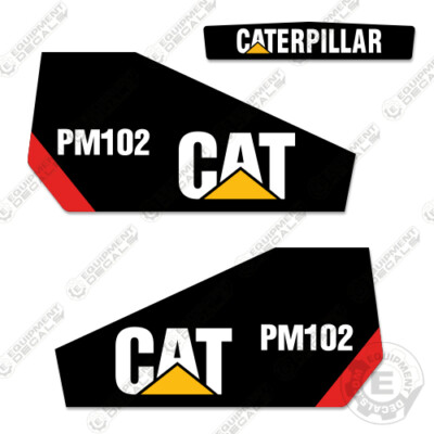 Fits Caterpillar PM102 Decal Kit Cold Plainer Sticker Set 7 Year Vinyl (PM 102)