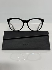 NIB Dior CD Montaigne 41 VSW Black Round Crystal Woman  s Eyeglasses 52mm