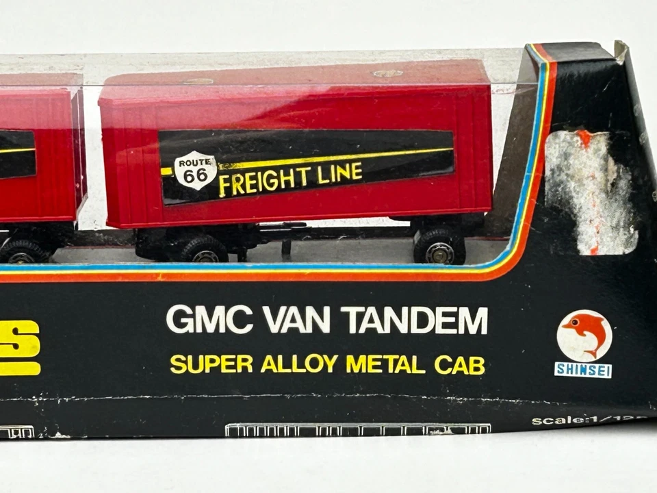 Shinsei Diecast No. Remolque tándem GMC escala 4163 HO semirremolque con caja Foto 4 de 4