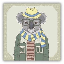 Hipster Koala Car Bumper Sticker Decal 5'' x 5''