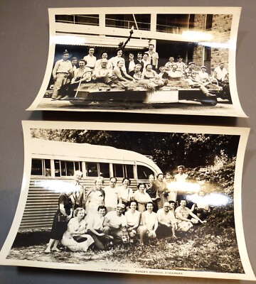 2 Rare Vintage Crescent Hotel Eureka Springs AR. Real Photos, 1940s ? 5'' x7''