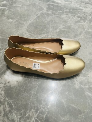 Martha Stewart Everyday Scalloped Gold Women Gold Comfy Flats SZ 9 | eBay Martha Stewart Everyday Scalloped Gold Women Gold Comfy Flats SZ 9 | eBay
