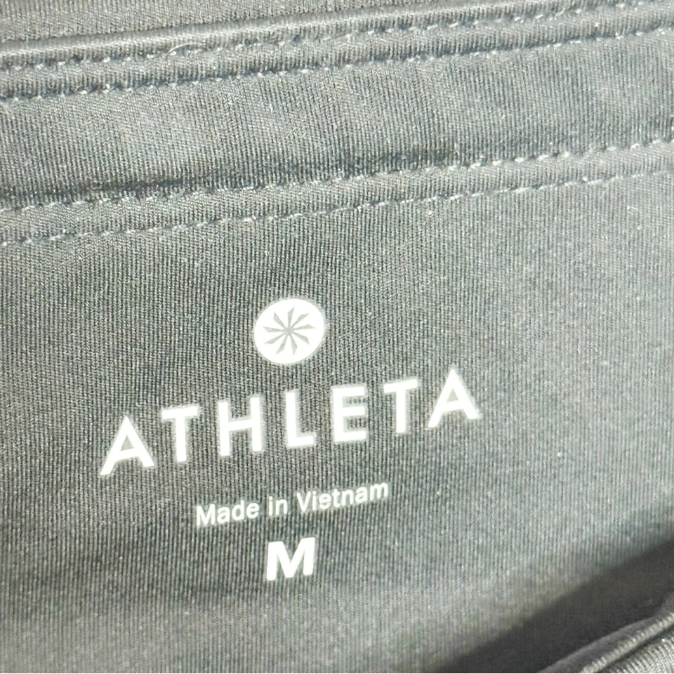 Leggings femininas Athleta tamanho M - Estampa ombre vibrante com bolso traseiro - Imagem 3 de 4
