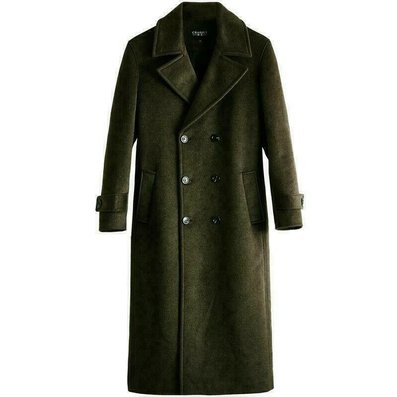 Long army cheap green coat