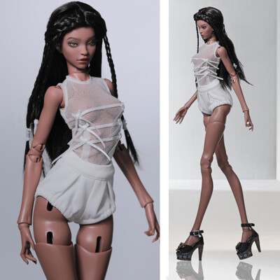 1/4 BJD Doll Supermodel Girl Resin Joint Body Puppe Eyes Makeup Full Set Gift