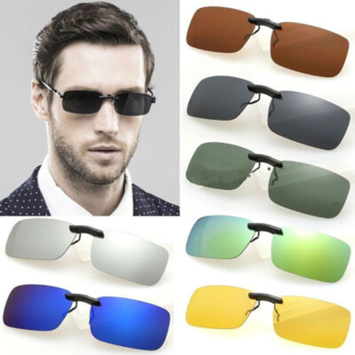 Polarisierte Clip On Sonnenbrille für Myopie Brille Autofahren Männer Frauen