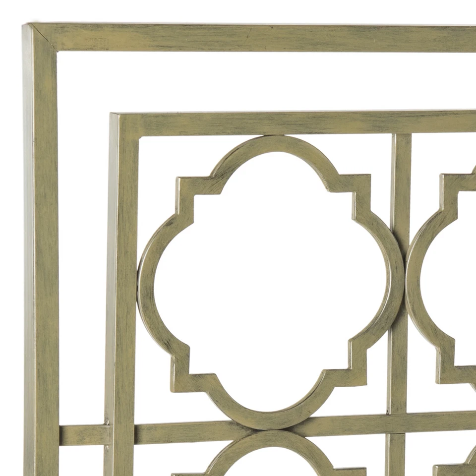 SAFAVIEH Silva Metal Headboard | Distressed Brass | Queen | - Image 2 of 3