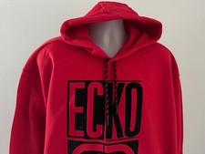 Ecko Unltd Dark True Red L/S Pullover Fleece Hoodie W/ Logo Size 3XL, XXXL