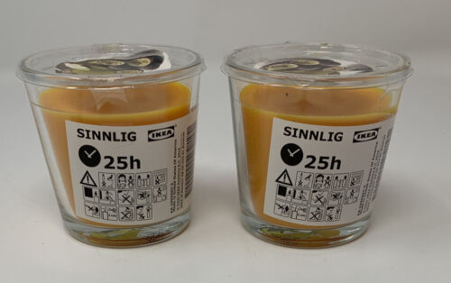 2 Ikea Sinnlig Pineapple Passionfruit Candles 25 Hour Burn Time 403.386.84 - Picture 1 of 4
