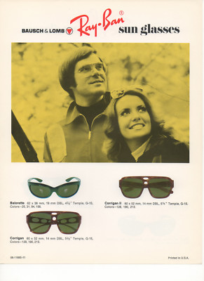 TRANSFER DIGITAL IMAGES Vintage Ray Ban Sunglasses CATALOG 1974  