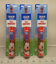 Lot of 3 Oral-B Kid's Battery Soft Toothbrush feat. Disney Junior Mickey Mouse