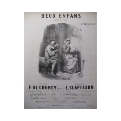 CLAPISSON L. Deux Enfans Chant Piano ca1850