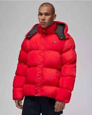 Nike Air Jordan Essentials Puffer Jacket Red DQ8104-612 Men s Size Large New