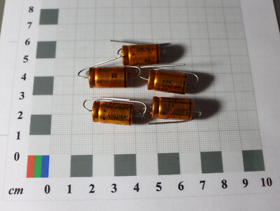 5 Stück ROE Roederstein 470µF 16V ELKO Elektrolyt-Kondensator axial NOS