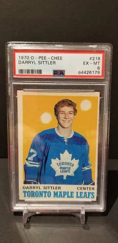 1970-71 O-Pee-Chee Darryl Sittler Rookie RC #218 PSA 6 Toronto Maple Leaf HOF