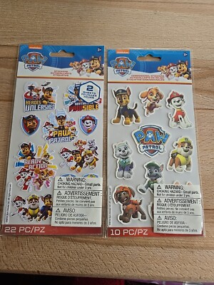 Paw Patrol  Lot Of 2 Packs Scrapbooking Stickers
