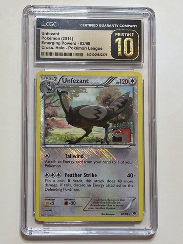 2011 Pokemon Unfezant Emerging Powers Cross Holo 82/98 CGC Graded Pristine 10